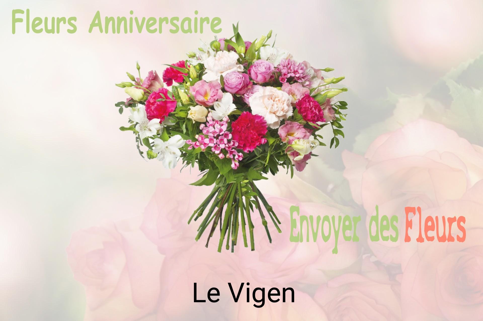 Bouquet de fleurs d’anniversaire livré à Le Vigen